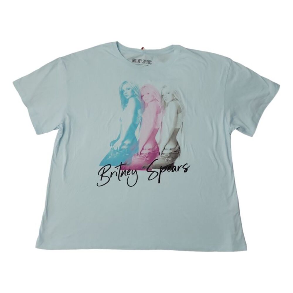 Britney Spears/Blue - Official Merchandise Ladies Soft Short Sleeve Licensed Ban